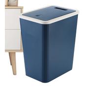 Holdes Per La Spazzatura Con Coperchio | Contenitore Per I Rifiuti,Riciclaggio 13 Litri Stretto Con Pulsante A Compressione Per Interni Casa Bagno Cucina Soggiorno