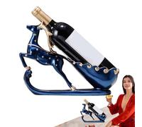 Holdes Portabottiglie di vino a Forma di cervo, Porta Bottiglie di vino a Forma di cervo | Cervo che tira un carrello Statua 'animale Display Festivo - Espositore vintage per armadietto del vino
