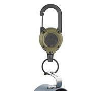 Holdes Portachiavi retrattile, cavo retrattile in acciaio resistente, portachiavi estensibile con bobina per badge, clip per badge da lavoro, gancio a moschettone per crescere luce, legami