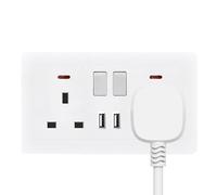 Holdes Presa Elettrica - Prese Elettriche - Adattatore Doppio 2 Porte Prolungatore Di Carica Per Cucina Bagno Camera Dormitorio Ufficio Esterno Camera Da Letto