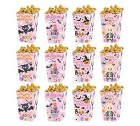 Holdes Scatola di popcorn dolcetto scherzetto, scatola di popcorn per Halloween - Scatole per popcorn da 12 pezzi per bomboniere di Halloween - Scatole di contenitori per forniture per feste di