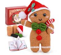 Holdes Set all'Uncinetto per Principianti, Set per Natale, Set di Lana all'Uncinetto, per Atmosfera Natalizia, Prodotti per la Decorazione della casa, per Soggiorno, Camera da Letto, Studio