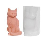 Holdes Stampo a forma di gatto, per cioccolatini e candele, a forma di animale carino, in resina, per decorare la casa