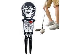 Holdes Strumento di riparazione dello spazio da golf, strumento di riparazione del teschio da golf, in lega di zinco, per uomo e donna, con set per la cura del