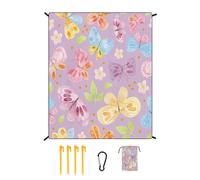 Holdes Tappetino da picnic impermeabile | Coperta portatile antivento da campeggio, 180 x 220 cm, tappetino pieghevole per mare, sabbia - tappetino per escursioni, campeggio e viaggi