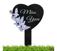 Holdes Targhe commemorative per tombe - Stelle commemorative Decorazioni per Cimitero per Mamma - Piastre Impermeabili Hes Nere Personalizzate per Festa della Mamma e Compleanni