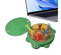 Holdes Vassoio per sabbia a forma di tartaruga - Set di giochi di scavo con design tartaruga | Vassoio per sabbia per relax, gioco in spiaggia, attività in interni ed esterni, ufficio, appartamento