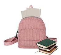Holdes Zaino per adolescenti, borsa per libri in velluto a coste, zaino per la scuola per studenti - Borsa per laptop alla moda, leggera, per adolescenti e ragazze per l'inizio della scuola, Colore