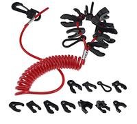 Holdia Interruttore di arresto di sicurezza universale con 11 chiavi e cortile compatibile con fuoribordo Johnson Evinrude Yamaha Honda Omc Mercury Mariner Suzuki Tohatsu