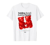 Holding Hands Holding Hearts - Coppia di Orsetti gommosi Rossi Maglietta