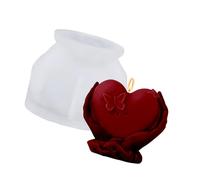 Holding Heart in Mano Silicone Molds for Making Candle Heart Shape Molds for Epoxy Resin Soap Making Handmade Mold