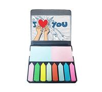 Holding Heart Sign I Love You Valentine Self Stick Note Color Page Marker Box