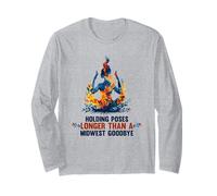 Holding Poses Longer Than A Midwest Goodbye Maglia a Manica