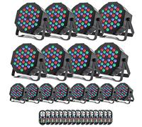 HOLDLAMP 16 PCS Par LED Luci del Palcoscenico RGB, 36 LED Luce di Scena SostegnoTelecomando e DMX-7CH Controllo, con Doppia Staffa Per DJ, Party, Matrimonio, Concerto, Club, Bar