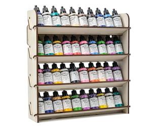 HOLDLEAF Scaffale da Parete per Colori da Tavolo e Organizzatore di Stoccaggio per Modellismo, Organizer Universale per Colori Compatibile con Citadel, Vallejo, Tamiya, Army Painter e Revell