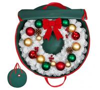 HOLDN' STORAGE Borsa portaoggetti per ghirlande di alta qualità, materiale resistente 600D, impermeabile, contenitore natalizio per ghirlande di Natale con doppia chiusura a cerniera, 76 cm di