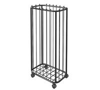 HoldOneLight Carrello per palline, resistente in acciaio al carbonio con 4 ruote lisce, organizer di grande capacità per palloni da calcio, basket, rugby e tennis, garage e giardino