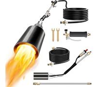 HoldOneLight Torcia a propano con bruciatore a gas resistente, max 2100 °C, diserbante autoaccensione, lanciafiamme per diserbo, tetti, scioglimento della neve, ghiaccio e barbecue
