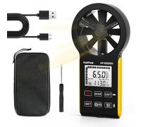 HOLDPEAK - anemetro digitale VMC, misuratore del vento, misura della velocità del vento/temperatura USB-C, display LCD, retroilluminazione, anemometro portatile da esterno, per kitesurfing