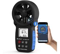 HoldPeak Anemometro Digitale Misuratore HP-866B-APP Velocità del Vento con Connessione Bluetooth Senza Fili per Misurare il Volume Dell'aria Velocità del Vento Temperatura, la Navigazione in Volo,Tiro