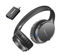 Holdsound Cuffie TV Wireless per Anziani, Cuffie per TV Senza Fili con Trasmettitore USB, Alto Volume, Senza Latenza Audio, Riproduzione Audio di 40 Ore, Plug And Play