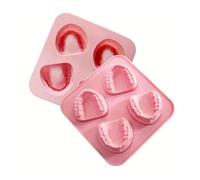 Hole Denture Teeth Shaped Ice Cube Mold Silicone Ice Tray DIY Ice Cream Mould Funny Gag Gift For Dentist Seniors Father Day