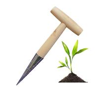 Hole Digger For Planting, Manual T-handle Seedling Hole Digging Dibbler, Precision Planting Tools Gardening Plugger Flowers Vegetables Tomatoes Carrots Backyard Greenhouse