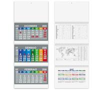 Hole Gadget | Calendari Personalizzati 2026 in Stock da 100 Pezzi Olandese Trittico Maxi 31x69 cm per Gadget Pubblicitari di Fine Anno e come Omaggio per i Clienti o Regali Aziendali | PA516