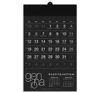 Hole Gadget | Calendari Personalizzati 2026 in Stock da 100 Pezzi Olandesi Piccoli da Muro Nero sul Retro per Gadget Pubblicitari di Fine Anno e come Omaggio per i Clienti o Regali Aziendali | PA514