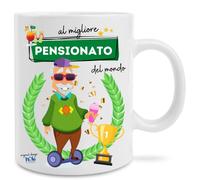 Hole Gadget Idea Regalo Originale e Divertente per Uomo e Donna Lui Lei Tazza in Ceramica per Idee Simpatiche Tazze Regali Divertenti Mamma, Amica, Ragazza, Ragazzo, Papà, Compleanno (Pensionato)