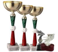 Hole Gadget Premiazioni Calcio Personalizzate Coppe, Trofei e Premi Sportivi Calcistici con Targhetta Personalizzata Premio Giocatore, Portiere, Capocannoniere e Squadra (Set Risparmio)