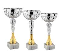 Hole Gadget | Set Premiazioni Sportive Personalizzate - da 3 a 5 Coppe Trofeo Targhetta Metallo Stampata - Coppa per Tornei, Calcio, Club, Competizioni, Fantacalcio - Premio Vincitori (13.542)