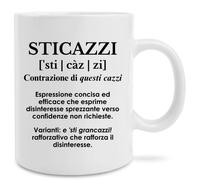 Hole Gadget Tazze Divertenti, Tazza Mug con Idee Regalo Divertente e Originali da Colazione o da The, Regali Simpatici per Sorella, Mamma, San Valentino, Uomo, Donna (Sticazzi)