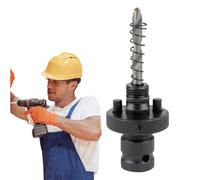 Hole Saw Arbor, Metal Cutter, 11.2/4.3/4.7 Inches, Precision Bits Attachment, Stabile Secure Lock Mechanism for Woodworking, Ceramics, Pottery, and Conduit Drilling, Black