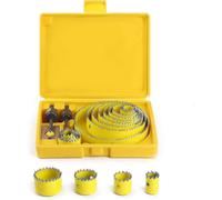 Hole Saw Box, Hole Saws Trepan 19~127mm Complete Kit In Box with Mandrels And Devices