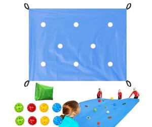 Hole Tarp Game, Kit di giochi di team building per lavoro, set divertente per l'apprendimento degli esercizi di gruppo, palla cava inclusa, attività interattiva coinvolgente, strumento di sviluppo del