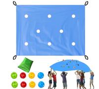 Hole Tarp Team Building Game - Kit Di Attività Di Gruppo, Set Di Esercizi | Giocattolo Di Apprendimento Interattivo Con Palla Vuota Durante La Collaborazione Del Lavoro, Il Divertimento Per La Famigli
