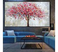 HOLEILUCK Alberi di lusso moderni Stampe Pittura di paesaggio su tela Quadri astratti di arte della parete di grandi dimensioni per la decorazione del soggiorno 100x200cm / 39x79in Senza cornice