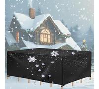 HOLEILUCK Copertura Mobili Esterno 90x50x74cm/LxWxH Copertura Sedie Da Giardino 420D Oxford Telo Copertura Tavolo Esterno Quadrato,Telo Copri Tavolo da Patio Cinghie in Fibbia Antivento