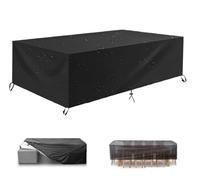 HOLEILUCK Copertura per Mobili Da Giardino 135x65x75cm Telo Copertura da Esterno con Coulisse 600D Oxford Antivento Anti-UV Copertura Tavolo Esterno Impermeabile Copertura Mobili Da Giardino