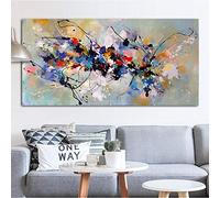 HOLEILUCK Dipinti Astratti di Grandi Dimensioni su Tela Stampe da Parete Colorate Cuadros Immagini per Soggiorno Decor 98x196cm/39x77in Senza Cornice