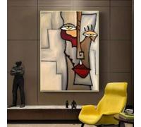 HOLEILUCK Pablo Picasso Canvas Wall Art Classici Dipinti su tela Wall Art Modern Art Prints Astratti Famosi quadri Decorazioni per la casa con cornice dorata 80x130 cm/31x51 pollici
