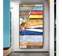 HOLEILUCK Pannello orizzontale in stile europeo Pittura a olio astratta Dipinti su tela minimalisti su immagini di arte della parete Large Decor Art 70x162cm (28x64in) Con cornice