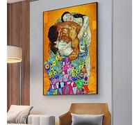 HOLEILUCK Pittura astratta classica della famiglia di Gustav Klimt su tela Poster e stampe moderni dell'immagine di arte della parete per la decorazione del salone 70x95cm (28x38in) Con Cornice