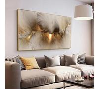 HOLEILUCK Stampa su tela astratta con nuvole gialle Immagine da parete Pittura Stampe di dimensioni extra large per soggiorno Decorazioni per la casa 100x200 cm/39x79 pollici Senza cornice