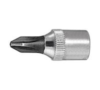 HOLEX Bussola per viti a croce Phillips, attacco 1/4", Dim. impronta a croce: 3 Quantità:1