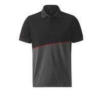 HOLEX Polo, grigio scuro/nero /rosso, Tg. Unisex: M Quantità:1