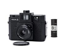 Holga 120GCFN Rollfim Camera (effetto vetro) in set con pellicola e batterie in bianco e nero