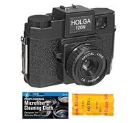 Holga 120N - Macchina fotografica di formato medio, con 120 pellicole e panno in microfibra