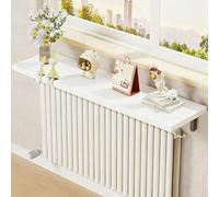 HOLGVE Copritermosifone Sopra la Mensola Per Termosifone, Mensola Sopra Termosifone, Mensola Per Piante da Interno Legno Sopra Termosifoni Con Staffa, Dietro Divano(White,50 * 30cm/19.7 * 11.8in)